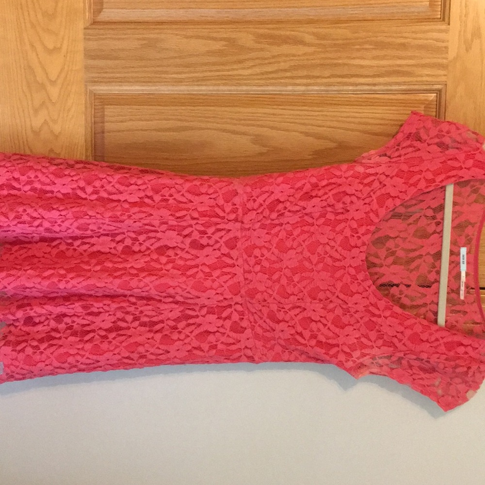 Urban outfitters coral lace skater dress - Picture 2 of 3
